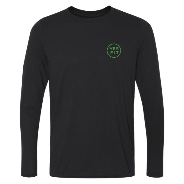 Yes.Fit Logo Long Sleeve Shirt (Black) card image
