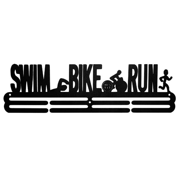 Swim, Bike, Run Medal Rack card image