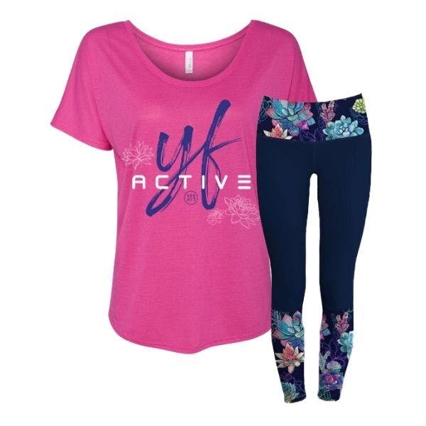 Floral Leggings and Slouchy Tee  card image
