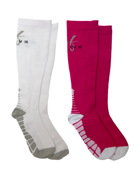 Compression Socks Bundle-White and Pink card image