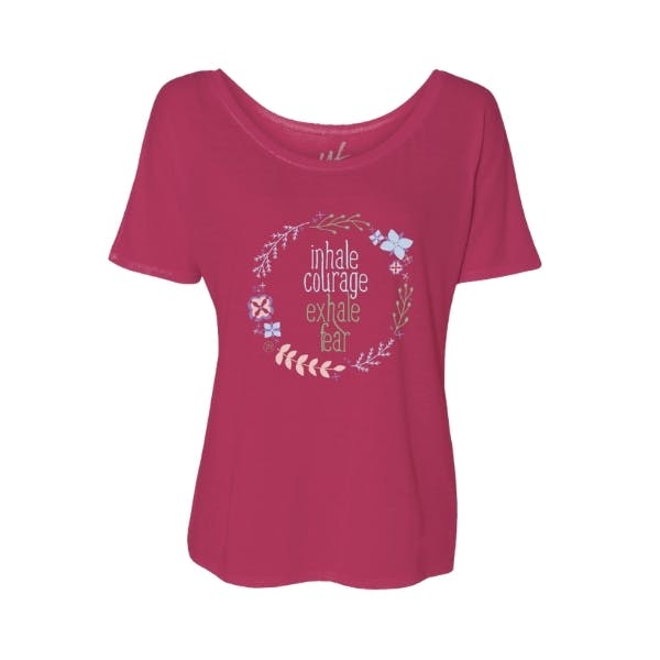 YF Active Inhale Courage, Exhale Fear Slouchy Tee card image