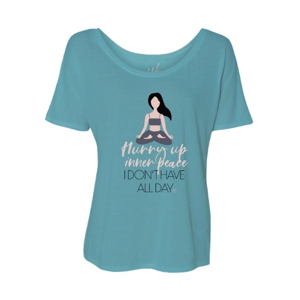 YF Active Hurry Up Inner Peace Slouchy Tee card image